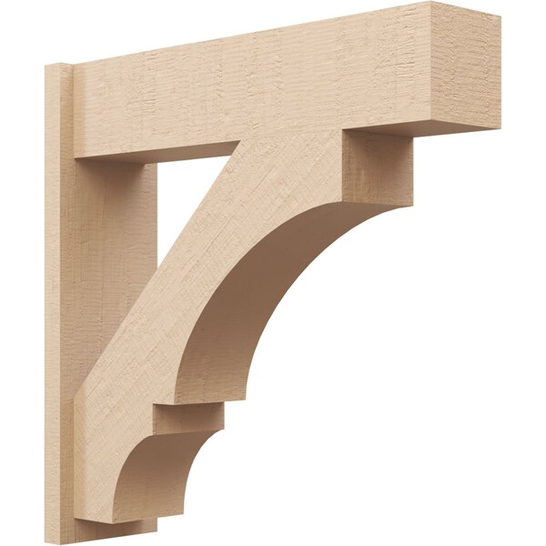 Ekena Millwork 7 1/2-in W x 28-in D x 28-in H Balboa Block Rough Cedar Woodgrain TimberThane Outlooker, Primed Tan OUTUR075X28X28BOA44RCPR - main